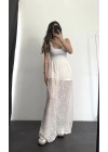 Alya Dantel Etek - Beyaz