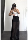Alya Dantel Etek - Siyah