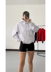 Angel Taşlı Sweatshirt - Gri