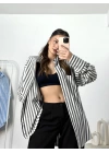 Anka Çizgili Gömlek - Antrasit