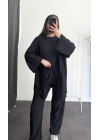 Anna Kimono Takım - Siyah
