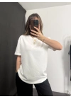 April Oversize Modal Tshirt - Beyaz