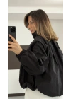 Arcelia Astarlı Ceket - Siyah