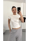 Aria Basic Crop - Beyaz