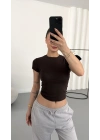 Aria Basic Crop - Kahve