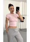 Aria Basic Crop - Pembe