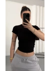 Aria Basic Crop - Siyah