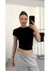 Aria Basic Crop - Siyah
