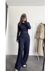 Ariel Basic Crop Takım - Lacivert