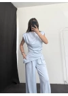 Asimetrik Drapeli Takım- Mavi