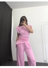 Asimetrik Drapeli Takım- Pembe