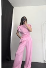 Asimetrik Drapeli Takım- Pembe