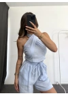 Aura Çapraz Yaka Takım - Mavi