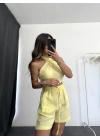 Aura Çapraz Yaka Takım - Sarı