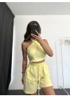 Aura Çapraz Yaka Takım - Sarı
