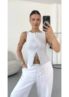 Avice Fermuarlı Crop - Gri