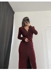 Avril Taşlı Elbise - Bordo
