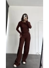 Bambi Büzgülü Takım - Kahve