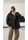Barbour Kapişonlu Ceket - Siyah