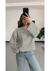 Basic Çizgili Tshirt- Siyah