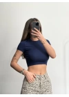 Basic Modal Crop - Lacivert