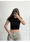 Basic Modal Crop - Siyah