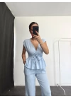 Bel Büzgülü Takım - Mavi