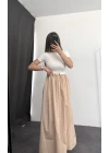 Belinda Maxi Elbise - Bej