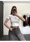 Bella Basic Crop - Beyaz