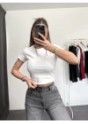 Bella Basic Crop - Beyaz