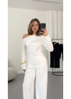Bella Kayık Yaka Takım - Beyaz