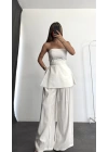Bella Straplez Takım - Beyaz