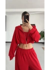 Belma Stoperli Üçlü Takım - Kırmızı