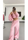 Belma Stoperli Üçlü Takım - Pembe