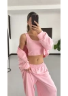 Belma Stoperli Üçlü Takım - Pembe