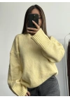Berry Oversize Triko Kazak - Sarı