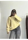 Berry Oversize Triko Kazak - Sarı