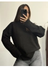 Berry Oversize Triko Kazak - Siyah