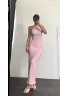 Blair Bağlamalı Elbise - Pembe