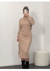 Bolero Elbiseli Takım -Bej