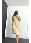 Bondia Keten Elbise -Sarı