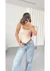 Bonne Kare Yaka Bodysuit - Bej