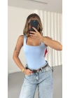 Bonne Kare Yaka Bodysuit - Mavi