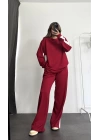 Bonnie Şeritli Takım - Bordo