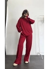 Bonnie Şeritli Takım - Bordo