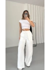 Britney Keten Pantolon - Beyaz