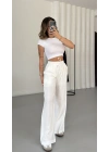 Britney Keten Pantolon - Beyaz
