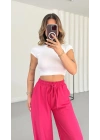 Britney Keten Pantolon - Fuşya