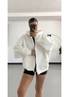 Bruce Oversize Hırka - Beyaz