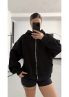 Bruce Oversize Hırka - Siyah
